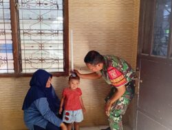 Pantau Kesehatan Anak.Peran Aktif Babinsa Koramil 0907/03 Tarbar Diwilayah