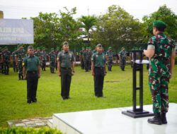 Dandim 0904/Paser Pimpin Acara Tradisi Kenaikan Pangkat Periode Maret 2025