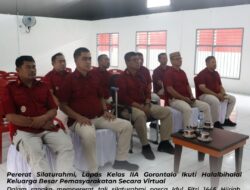 Pererat Silaturahmi, Lapas Kelas IIA Gorontalo Ikuti Halalbihalal Keluarga Besar Pemasyarakatan Secara Virtual