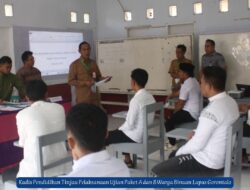 Kadis Pendidikan Tinjau Pelaksanaan Ujian Paket A dan B Warga Binaan Lapas Gorontalo