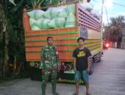 Yakinkan Armada Angkut Gabah Aman, Babinsa Kodim 1404/Pinrang Edukasi Sopir Truk