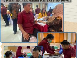 Kepala Bapas Kelas I Palu Pimpin Langsung Aksi Donor Darah Pegawai Bapas di Lapas Kelas IIA Palu dalam Rangka HBP Ke-61