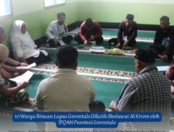 IPQAH Provinsi Gorontalo Latih Warga Binaan Lapas Gorontalo Bersholawat Al-Kirom