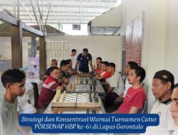 Strategi dan Konsentrasi Warnai Turnamen Catur PORSENAP HBP ke-61 di Lapas Gorontalo