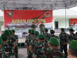 Jabat Dandim 0907/Trk,Letkol Inf Syaiful Arif Pimpin Apel Perdana
