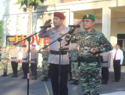 Perkuat Sinergitas, TNI dan Polri Lombok Tengah Gelar Apel Bersama