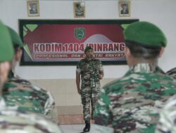 Dandim 1404/Pinrang pimpin acara Korp Raport kenaikan pangkat