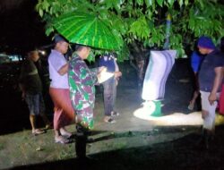 Gelapnya Malam Tak Menyurutkan Semangat Babinsa Kodim 1404/Pinrang Dampingi Penyerapan Gabah Petani Oleh Bulog
