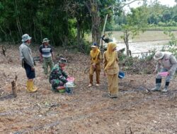 Babinsa Patallassang Koramil 04/Sinjai Timur Dampingi Petani Laksanakan Penanaman Padi Gogo