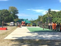 Dandim 1811/TW Memimpin Apel Gelar Kesiapsiagaan Personel & Alkap Yon PRCPB Dengan Instansi terkait di Wilayah Kab. Teluk Wondama