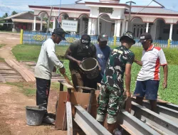 Semangat SOBAT, Kodam XXIV/Mandala Trikora Gelar Karya Bakti di Kampung SP.4 Tanah Miring