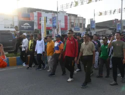 Korem 181/PVT Hadiri Jalan Sehat Harlah NU ke-100, Perkuat Kebersamaan dan Persatuan
