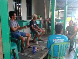 Komsos Cara Babinsa Koramil 0907/03 Tarbar Pererat Silaturahmi Dengan Warga Binaan