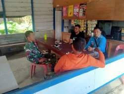 Babinsa Koramil 03/Senagan Timur Bincang Santai Di Warung Kopi Bersama Warga Binaan Desa ie Beudoh