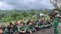 Prajurit Denma Brigif TP/31/PS Terus Asah Kemampuan Taktik di Tengah Kegiatan Pembenahan Pangkalan. Di Celah Tuntutan Pembenahan