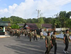 Danrem 181/PVT Pimpin Olahraga Bersama, Jaga Kebugaran Prajurit