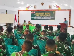 RAT PRIMKOP KARTIKA SETYA JAYA KODIM 1707/MERAUKE TEGASKAN KOMITMEN KESEJAHTERAAN ANGGOTA