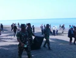 Untuk Menarik Wisatawan, Koramil 1404-07/Lembang Gelar Kerja Bakti Pembersihan Pantai Salopo
