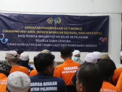 Rutan Pelaihari Gelar VCT Mobile, 30 Warga Binaan Jalani Skrining HIV-AIDS dan Hepatitis