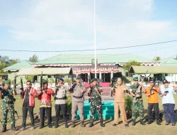 KASI PERS KASREM 181/PVT HADIRI UPACARA HUT KE-62 YONIF 762/VYS DAN GELAR PASUKAN PENANGGULANGAN BENCANA