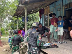 Menjemput Kedekatan, Pos Jita Yonif 133/YS Sambangi Warga Sempan Timu