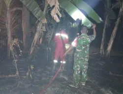 Respon Cepat Babinsa, Damkar dan Masyarakat Padamkan Kebakaran Lahan di Mattiro Sompe