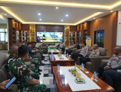 DANREM 181/PVT TERIMA AUDENSI KAPOLDA PAPUA BARAT DAYA, PERKUAT SINERGI DAN SOLIDITAS TNI-POLRI