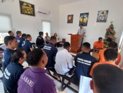 Rutin Gelar Kebaktian, Lapas Banjarbaru Perkuat Mental dan Spritual Warga Binaan