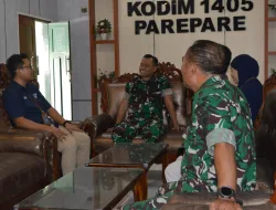 DANDIM 1405/PAREPARE SAMBUT HANGAT KEDATANGAN POS INDONESIA DI MAKODIM 