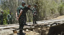Dandim 1405/Parepare Tinjau Lokasi Pembangunan Jembatan Penghubung di Desa Jangan-Jangan
