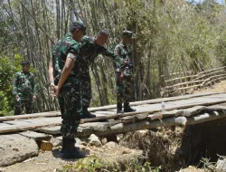 Dandim 1405/Parepare Tinjau Lokasi Pembangunan Jembatan Penghubung di Desa Jangan-Jangan